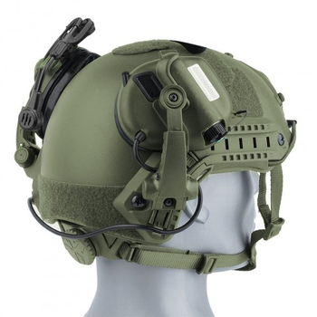Активная гарнитура с дополнительным креплением на шлем Earmor M32X Mark 3 Foliage Green
