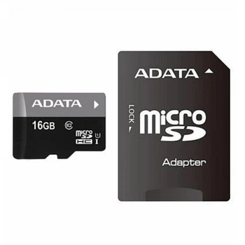 Карта памяти 16 ГБ | A-DATA Premier 16Gb | Тип microSDHC | Class 10 (adapter SD) AUSDH16GUICL10-RA1 KT-FF