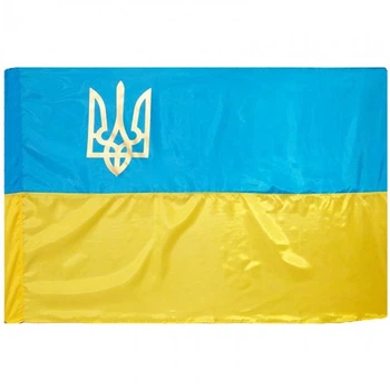 Флаг Украины Viburnun П-5Т 70x105 см полиэстер с тризубом