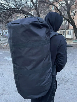 Рюкзак сумка баул чорний 120 л військовий ЗСУ тактичний баул, баул армійський