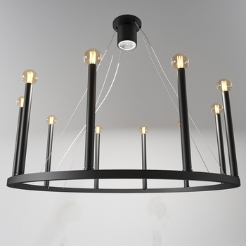 Люстра лофт кругла підвісна MG Candlestick 1500х50 мм 12 шт. (CS-1500)