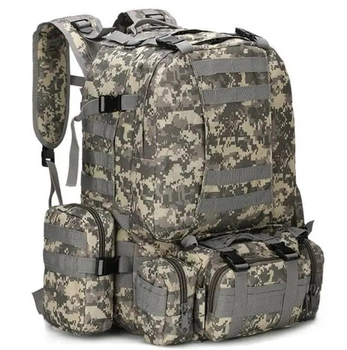 Тактичний рюкзак з підсумками на 55 літрів RVL B08 піксель Камуфляж