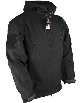 Куртка мужская тактическая KOMBAT UK военная с липучками под шевроны ВСУ Soft Shell XL черный (OPT-29461)