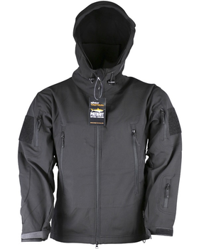 Куртка мужская тактическая KOMBAT UK военная с липучками под шевроны ВСУ Soft Shell XL черный (OPT-29461)