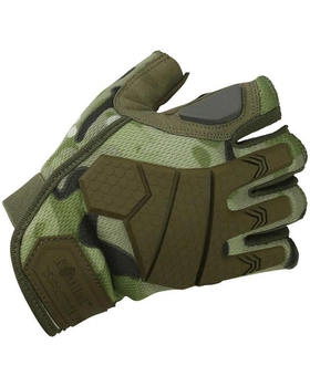 Тактичні військові рукавички KOMBAT UK захисні рукавиці без пальців XL мультікам (OPT-10921)