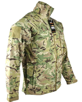 Куртка чоловіча тактична KOMBAT UK військова з липучками під шеврони ЗСУ Trooper Soft Shell S мультікам (OPT-27661)