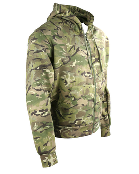 Кофта худи военная тактическая KOMBAT UK мужская с липучками под шевроны Hoodie L мультикам (OPT-11251)