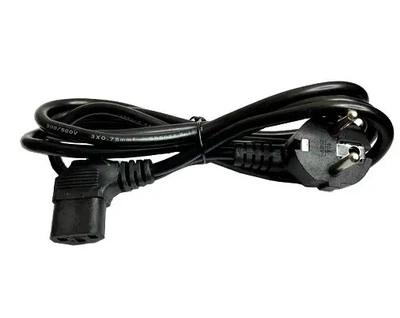 Сетевой кабель питания компьютера IEC C13 угловой, 28x0.07, 1.5м Без бренда