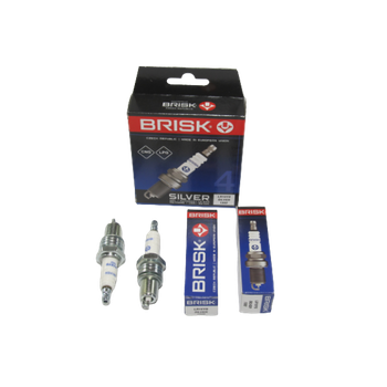 Свечи зажигания под газ 4 шт BRISK SILVER ВАЗ 2101, 2105, 2106, 2107, 2108, 2109, 2110, Таврия 1102, 1103, 1105, Ланос, Сенс, зазор 0.8 мм, под ключ 21 мм, комплект (42373)