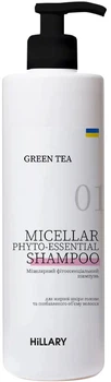 Шампунь мицеллярный Hillary Green Tea Green Tea Micellar Phyto-essential Shampoo 500 мл (2314984462159/4823116600959)