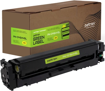 Картридж Patron Green Label совместимый аналог Canon 045 H Yellow (PN-045HYGL)