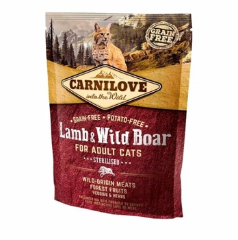 Сухой корм для стерилизованных котов Carnilove Cat Lamb & Wild Boar - sterilized (ягненок и кабан) 400 г