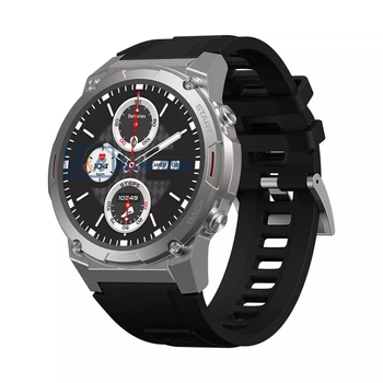 Тактичний спортивний смарт-годинник Smart Watch VIBE 7 Pro, Ultra HD AMOLED, функція Always on display, голосовий виклик, пульсометр, оксиметр, крокомір, режим спорт, водонепроникність, для чоловіків, срібло, (001438760).