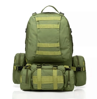 Тактичний рюкзак з підсумками Eagle B08 55 л Green Olive 8144
