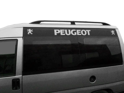 Черные рейлинги с длинной базой и пластиковыми опорами для Peugeot Expert (1995-2007)