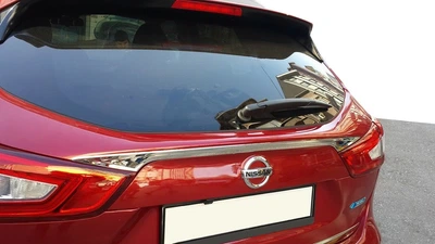 Накладка над номером (нерж.) для Nissan Qashqai 2014-2021, Накладка над номером для Nissan Qashqai