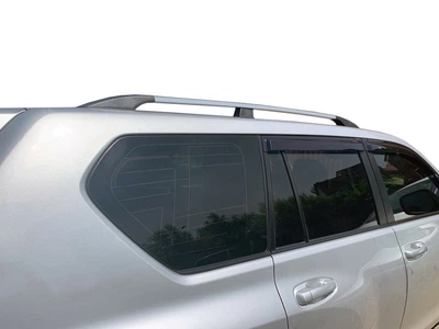 Рейлинги для Toyota Land Cruiser Prado 150 с хромированным дизайном (2 шт) и пластиковыми ножками