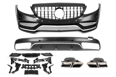 Комплект обвісів AMG C63 із заднім дифузором для Mercedes C-сlass W205 2014-2018