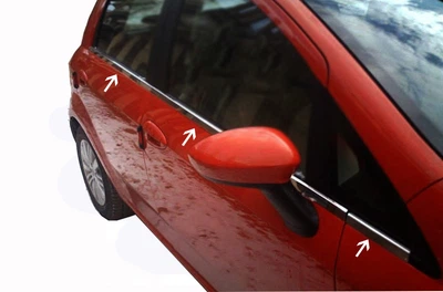Окантовка стекол для Nissan Micra K12 (2003-2010) - Комплект из 6 штук