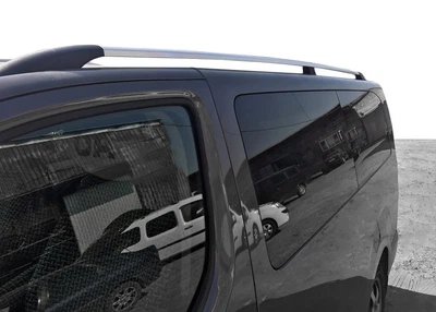 Citroen Jumpy/Dispatch (2017 и новее) хромированные рейлинги XL с пластиковыми ножками