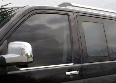 Нержавіюча сталева окантовка скла (2 шт) OmsaLine для Volkswagen T5 Multivan 2003-2010