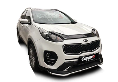 Дефлектор капота для Kia Sportage 2015-2021, Мухобійка капота Kia Sportage V2