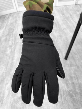 Тактичні Soft Shell рукавички Black M
