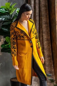 Fashions • Кардиган женский Этно Fashions 44-50 горчица (4251-гу)