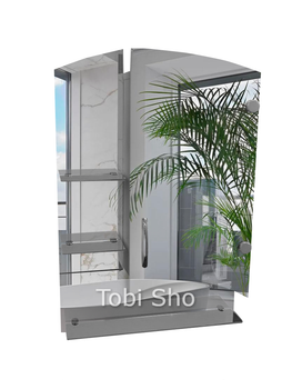 Шкаф зеркальный "Эконом" с фигурным фасадом для ванной комнаты Tobi Sho ТS-180 500х750х130 мм