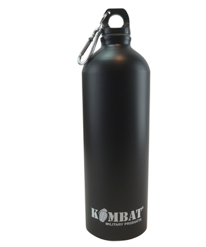 Фляга тактическая армейская алюминиевая KOMBAT UK ВСУ (ВСУ) Aluminium Water Bottle 1000ml черный (OR.M_E068F1966FC5)
