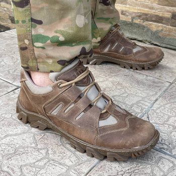 Кросівки чоловічі тактичні ЗСУ 7515 42 р 27,5 см коричневі (OR.M-4393167)