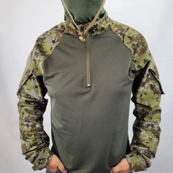 Рубашка мужская военная тактическая с липучками рип-стоп ВСУ (ЗСУ) Ubaks Убакс 20221839 7291 XL 52 р хаки (OR.M-4363249)