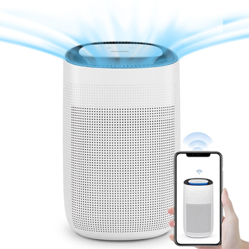 Розумний осушувач очищувач повітря 2-в-1 Doctor-101 Hysure із HEPA-фільтром. WIFI рециркулятор повітря, конденсаційний вологопоглинач з баком 1л (D-Q7)