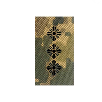 Шеврон на липучке Laser CUT UMT Погон звание Старший лейтенант 55х95 мм Пиксель