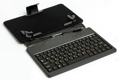 Обложка-чехол для планшета 7" с USB клавиатурой HQ-Tech LH-SKB0702U Black, microUSB, силикон