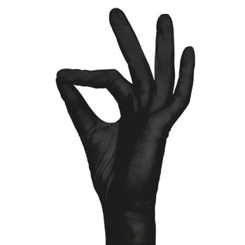 Перчатки нітрилові AMPri Style Black (100 шт./50 пар), чорні, розмір M