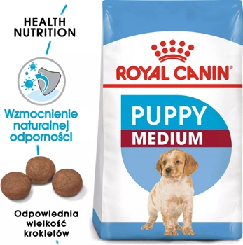 Sucha karma dla szczeniąt Royal Canin Puppy M 4kg (3182550708180) (98543) (30030401)