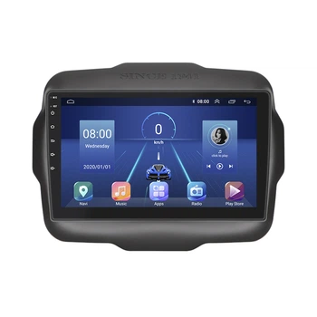 Штатная магнитола Lesko для Jeep Renegade I 2014-2019 экран 9" 4/32Gb 4G Wi-Fi GPS Top Джип