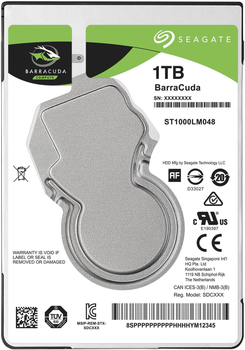 Жорсткий диск Seagate BarraCuda HDD 1TB 5400rpm 128MB ST1000LM048 2.5 SATA III
