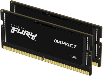 Оперативная память Kingston Fury SODIMM DDR5-4800 65536MB PC5-38400 (Kit of 2x32768) Impact 2Rx8 Black (KF548S38IBK2-64)