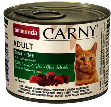 Mokra karma dla kotów Animonda Carny Adult wołowina, sarnina z borówkami 200 g (4017721837002)