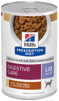 Вологий корм для собак Hill's Prescription Diet I/D з низьким вмістом жиру 354 г (0052742039879)