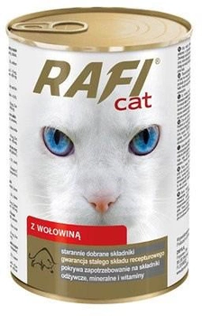 Mokra karma dla kotów DOLINA NOTECI Rafi z wołowiną - puszka 415g (5902921300236)