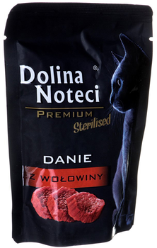 Mokra karma dla kotów sterylizowanych Dolina Noteci Premium Danie z wołowiny 85 g (5902921303206)