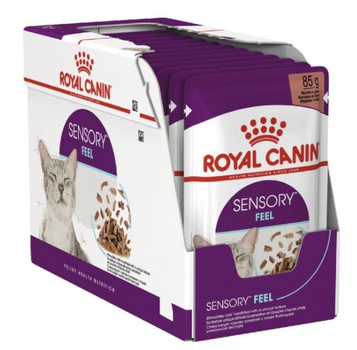 Вологий корм для вибагливих котів Royal Canin Sensory Feel шматочки в соусі 12 x 85 г (9003579018934)