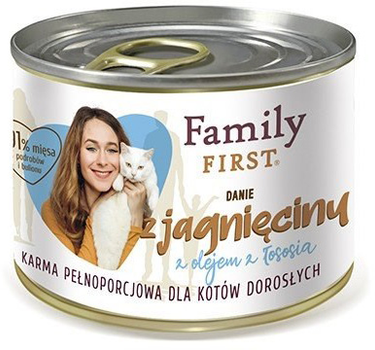 Вологий корм для котів Family First Страва з ягняти 200 г (5904479191038)