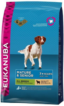Sucha karma dla psów EUKANUBA Mature & Senior 7+ All Breeds Lamb & Rice Maintenance 2,5kg (8710255121420)