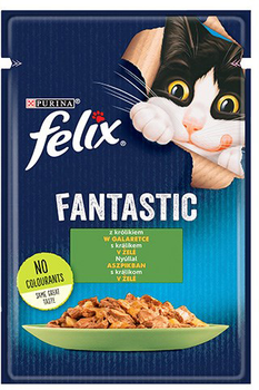 Вологий корм для котів Purina Felix Fantastic кролик 85 г (7613039786710)