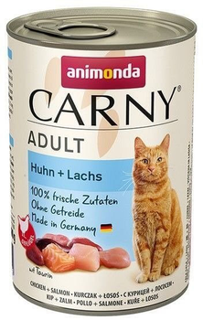 Вологий корм для котів Animonda Cat Carny Adult курка, лосось 400 г (4017721838252)
