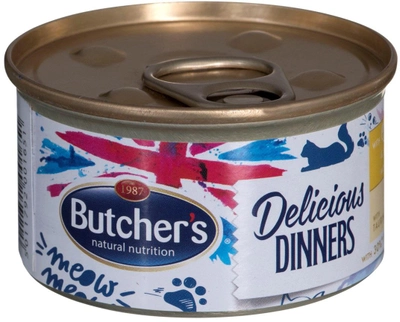 Mokra karma dla kotów Butcher's Delicious Dinners z kurczakiem i indykiem 85 g (5011792001651)